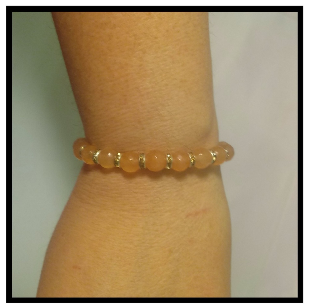 Faceted peach Morganite Bracelet